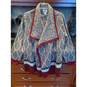 St John’s Bay Womens L Cardigan Sweater Knitted Pattern
